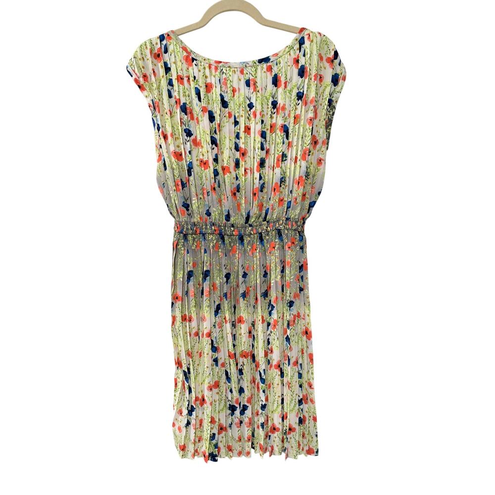 NEW! Anthropologie S Meadowlight $228 Pleated Dress Fit&Flare Elastic Waist - Picture 10 of 15